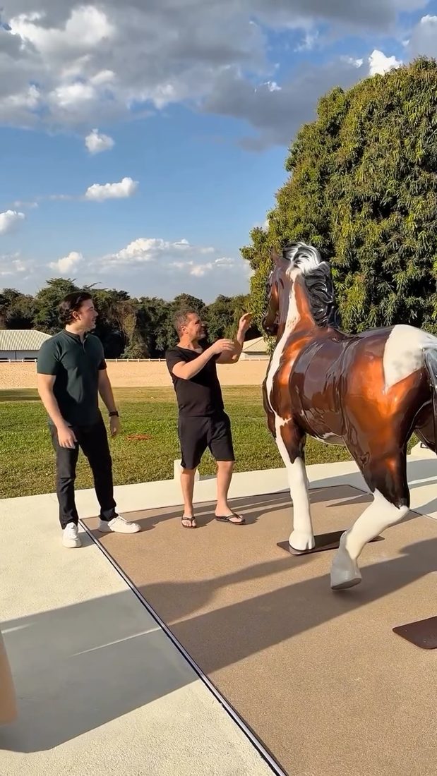 Cavalo em homenagem, encomenda do cantor Eduardo Costa